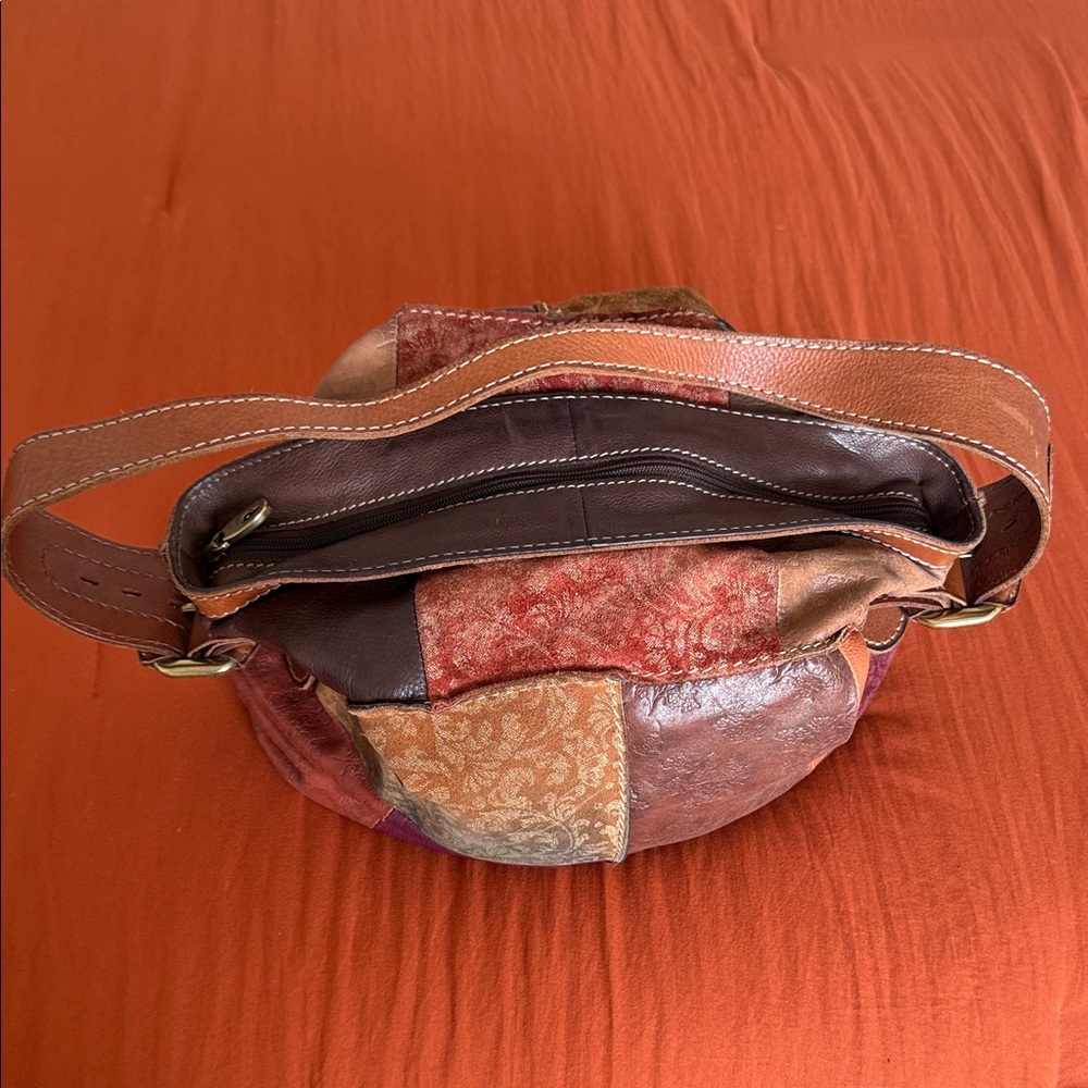 Fossil Multicolor Patchwork Leather Shoulder Bag - image 3